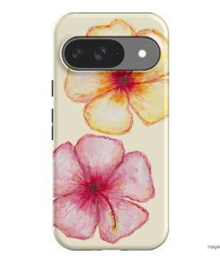 Hibiscus Flower Yellow Printed Phone Cases Google Pixel 9 / Armoured by BG. Studio - The Dairy