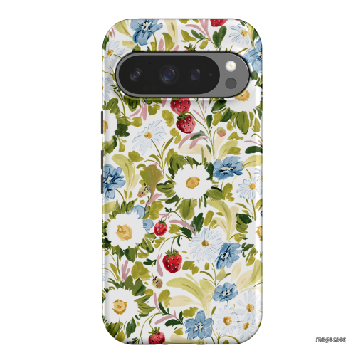 Garden Strawberries Printed Phone Cases Google Pixel 9 Pro / Armoured by Ellie Mae - The Dairy