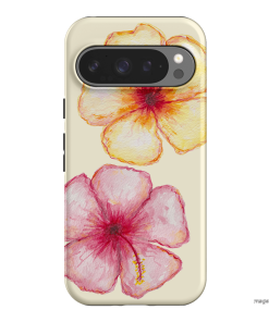 Hibiscus Flower Yellow Printed Phone Cases Google Pixel 9 Pro / Armoured by BG. Studio - The Dairy