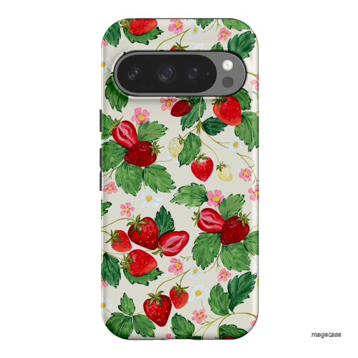 Strawberry Patch Printed Phone Cases Google Pixel 9 Pro / Armoured by Ellie Mae - The Dairy
