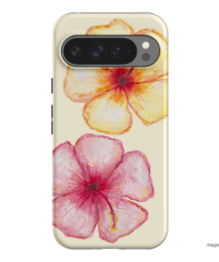 Hibiscus Flower Yellow Printed Phone Cases Google Pixel 9 Pro XL / Armoured by BG. Studio - The Dairy