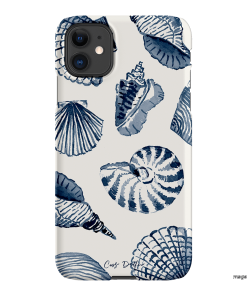 Blue Shells Printed Phone Cases iPhone 11 / Snap by Cass Deller - The Dairy