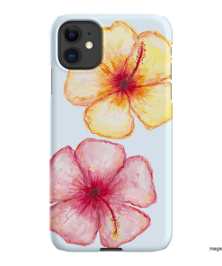 Hibiscus Flower Blue Printed Phone Cases iPhone 11 / Snap by BG. Studio - The Dairy