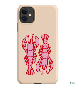 Lobster Love Peach Printed Phone Cases iPhone 11 / Snap by The Dairy - The Dairy