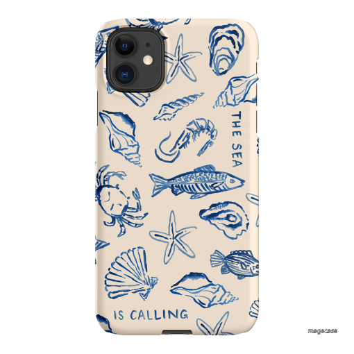 Sea Call Printed Phone Cases iPhone 11 / Snap by Cass Deller - The Dairy