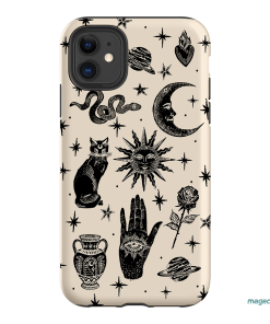 Astro Flash Beige Printed Phone Cases by Veronica Tucker - The Dairy
