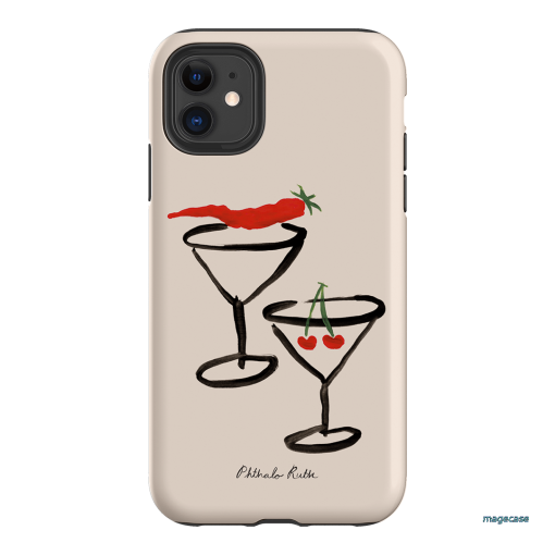 Chilli Cherry Printed Phone Cases by Phthalo Ruth - The Dairy