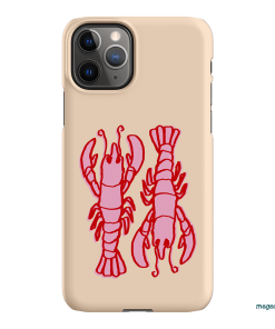 Lobster Love Peach Printed Phone Cases iPhone 11 Pro / Snap by The Dairy - The Dairy