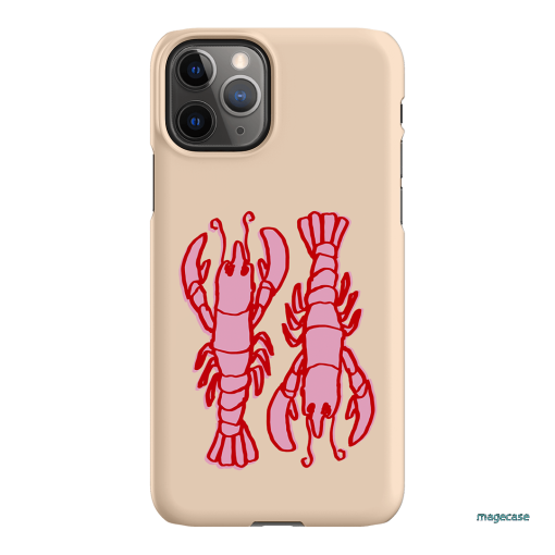 Lobster Love Peach Printed Phone Cases iPhone 11 Pro / Snap by The Dairy - The Dairy