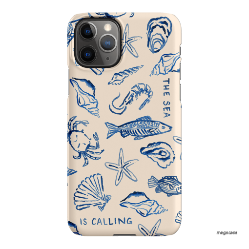 Sea Call Printed Phone Cases iPhone 11 Pro / Snap by Cass Deller - The Dairy