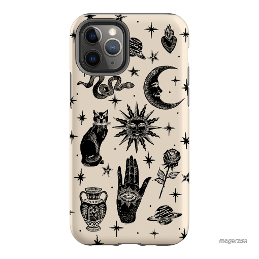 Astro Flash Beige Printed Phone Cases by Veronica Tucker - The Dairy