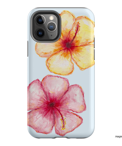 Hibiscus Flower Blue Printed Phone Cases iPhone 11 Pro / Armoured by BG. Studio - The Dairy