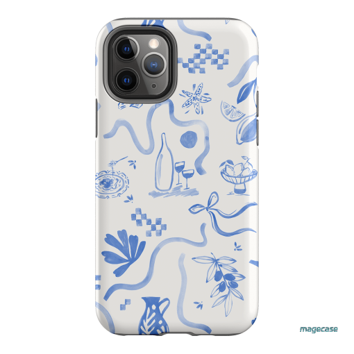 Mediterranean Wave Printed Phone Cases iPhone 11 Pro / Armoured by Charlie Taylor - The Dairy
