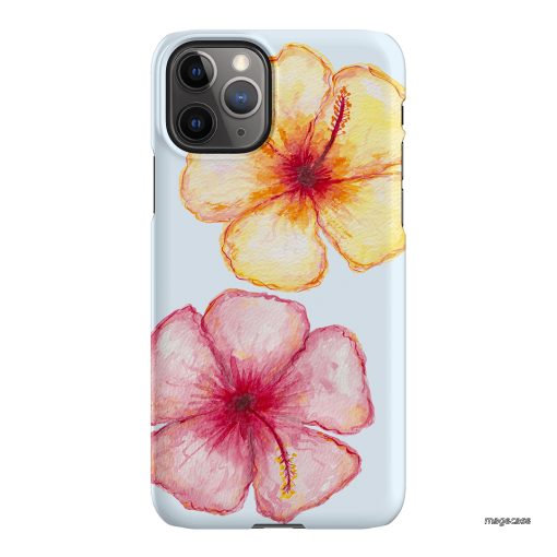 Hibiscus Flower Blue Printed Phone Cases iPhone 11 Pro Max / Snap by BG. Studio - The Dairy