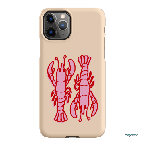 Lobster Love Peach Printed Phone Cases iPhone 11 Pro Max / Snap by The Dairy - The Dairy