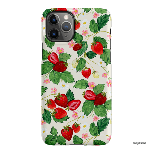 Strawberry Patch Printed Phone Cases iPhone 11 Pro Max / Snap by Ellie Mae - The Dairy
