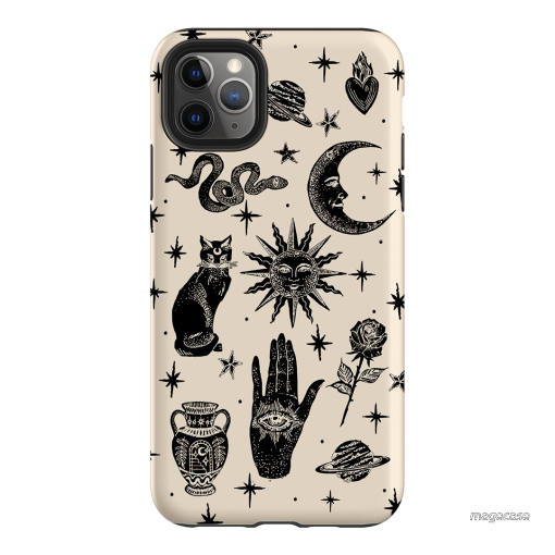 Astro Flash Beige Printed Phone Cases by Veronica Tucker - The Dairy