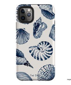 Blue Shells Printed Phone Cases iPhone 11 Pro Max / Armoured by Cass Deller - The Dairy