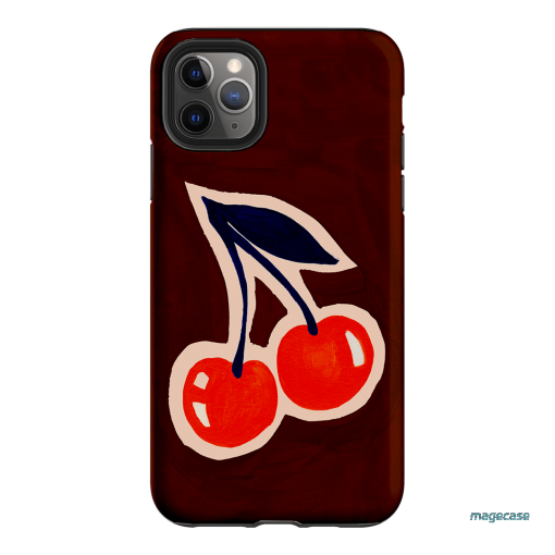 Cherries Printed Phone Cases iPhone 11 Pro Max / Armoured by Studio Bon - The Dairy