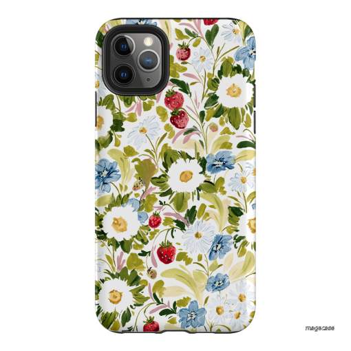 Garden Strawberries Printed Phone Cases iPhone 11 Pro Max / Armoured by Ellie Mae - The Dairy