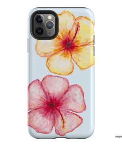 Hibiscus Flower Blue Printed Phone Cases iPhone 11 Pro Max / Armoured by BG. Studio - The Dairy