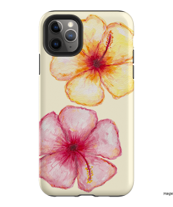 Hibiscus Flower Yellow Printed Phone Cases iPhone 11 Pro Max / Armoured by BG. Studio - The Dairy