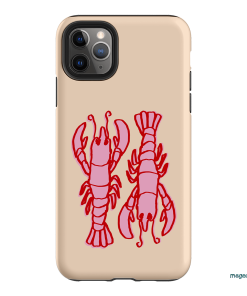 Lobster Love Peach Printed Phone Cases iPhone 11 Pro Max / Armoured by The Dairy - The Dairy