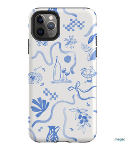 Mediterranean Wave Printed Phone Cases iPhone 11 Pro Max / Armoured by Charlie Taylor - The Dairy