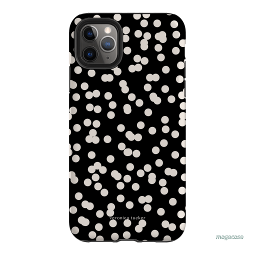 Mini Confetti Noir Printed Phone Cases iPhone 11 Pro Max / Armoured by Veronica Tucker - The Dairy