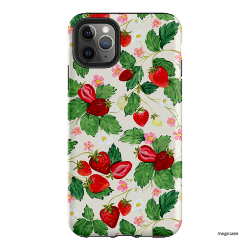 Strawberry Patch Printed Phone Cases iPhone 11 Pro Max / Armoured by Ellie Mae - The Dairy