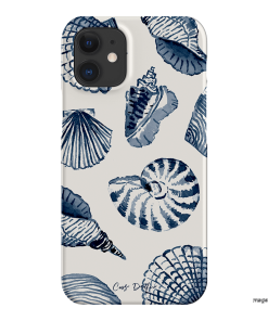 Blue Shells Printed Phone Cases iPhone 12 / Snap by Cass Deller - The Dairy