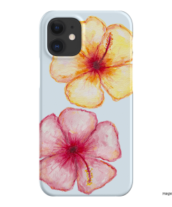 Hibiscus Flower Blue Printed Phone Cases iPhone 12 / Snap by BG. Studio - The Dairy