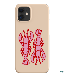 Lobster Love Peach Printed Phone Cases iPhone 12 / Snap by The Dairy - The Dairy