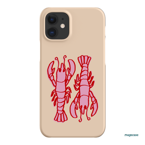 Lobster Love Peach Printed Phone Cases iPhone 12 / Snap by The Dairy - The Dairy