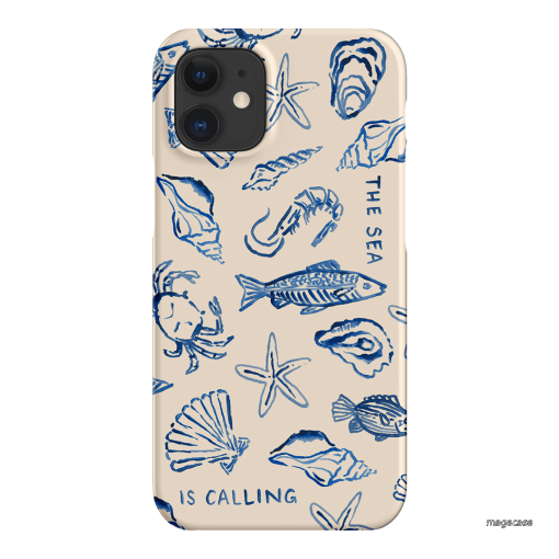 Sea Call Printed Phone Cases iPhone 12 / Snap by Cass Deller - The Dairy