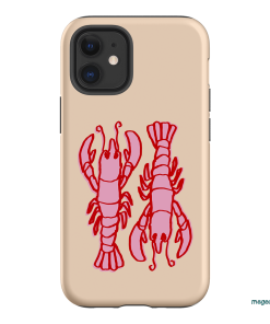 Lobster Love Peach Printed Phone Cases iPhone 12 / Armoured by The Dairy - The Dairy