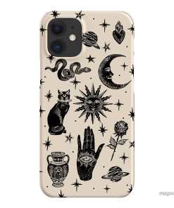 Astro Flash Beige Printed Phone Cases iPhone 12 Mini / Snap by Veronica Tucker - The Dairy