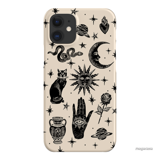 Astro Flash Beige Printed Phone Cases iPhone 12 Mini / Snap by Veronica Tucker - The Dairy