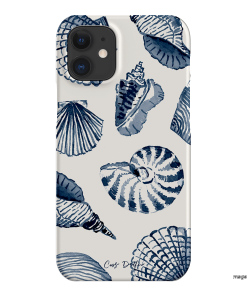 Blue Shells Printed Phone Cases iPhone 12 Mini / Snap by Cass Deller - The Dairy