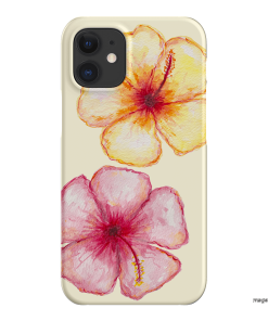Hibiscus Flower Yellow Printed Phone Cases iPhone 12 Mini / Snap by BG. Studio - The Dairy