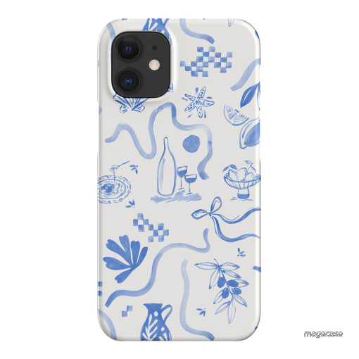 Mediterranean Wave Printed Phone Cases iPhone 12 Mini / Snap by Charlie Taylor - The Dairy