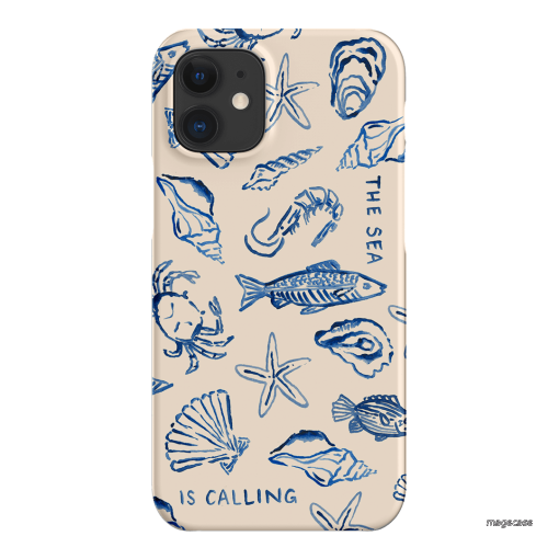 Sea Call Printed Phone Cases iPhone 12 Mini / Snap by Cass Deller - The Dairy