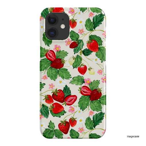 Strawberry Patch Printed Phone Cases iPhone 12 Mini / Snap by Ellie Mae - The Dairy