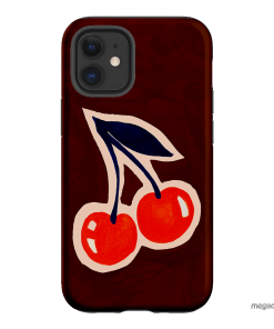Cherries Printed Phone Cases iPhone 12 Mini / Armoured by Studio Bon - The Dairy