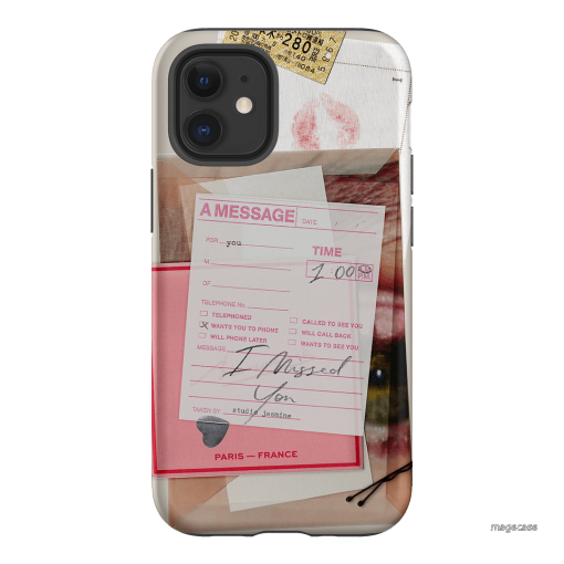 Missed Call Printed Phone Cases iPhone 12 Mini / Armoured by Jasmine Dowling - The Dairy