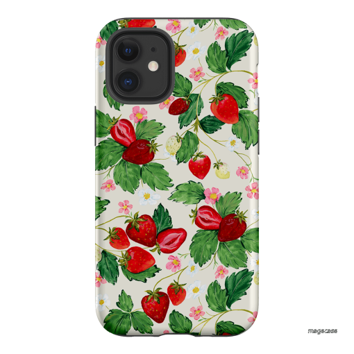 Strawberry Patch Printed Phone Cases iPhone 12 Mini / Armoured by Ellie Mae - The Dairy
