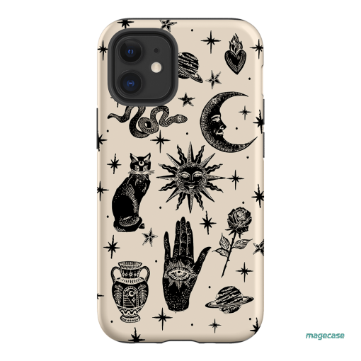 Astro Flash Beige Printed Phone Cases by Veronica Tucker - The Dairy