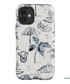 Balmy Blue Printed Phone Cases iPhone 12 Mini / Armoured by Cass Deller - The Dairy