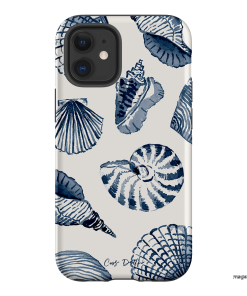 Blue Shells Printed Phone Cases iPhone 12 Mini / Armoured by Cass Deller - The Dairy