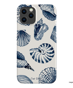 Blue Shells Printed Phone Cases iPhone 12 Pro / Snap by Cass Deller - The Dairy